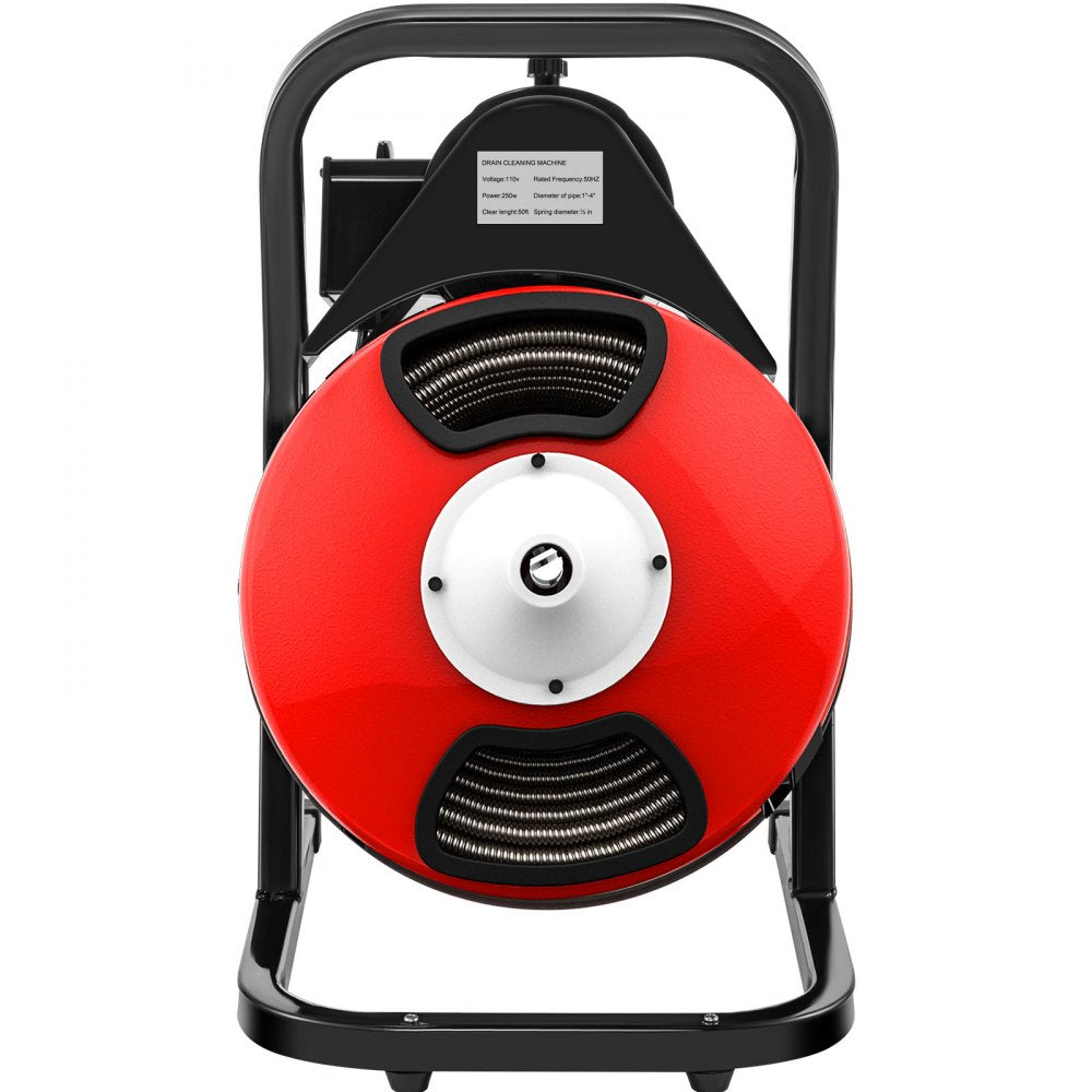 D1000 - VEVOR Electric Drain Auger with 4 Cutter Shapes, Kink-Resistant Cable