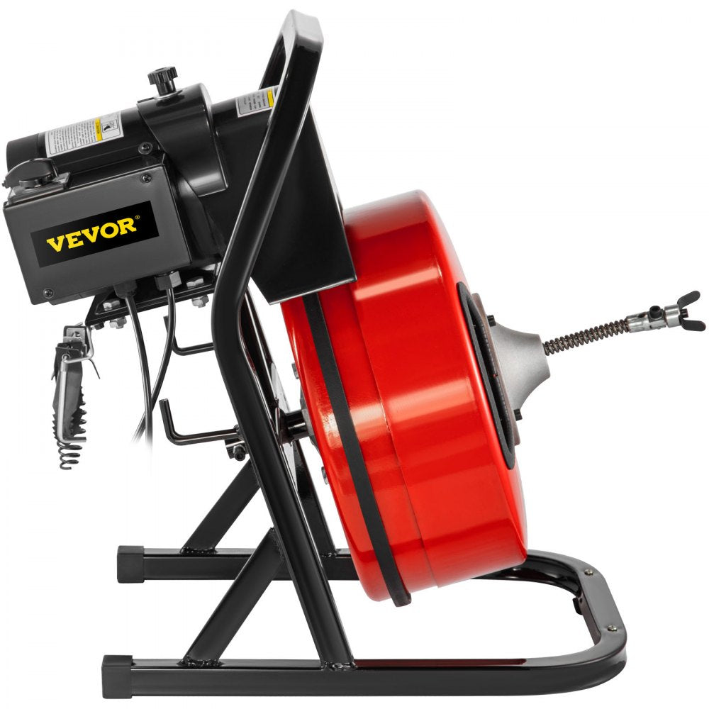 D1000 - VEVOR Electric Drain Auger with 4 Cutter Shapes, Kink-Resistant Cable