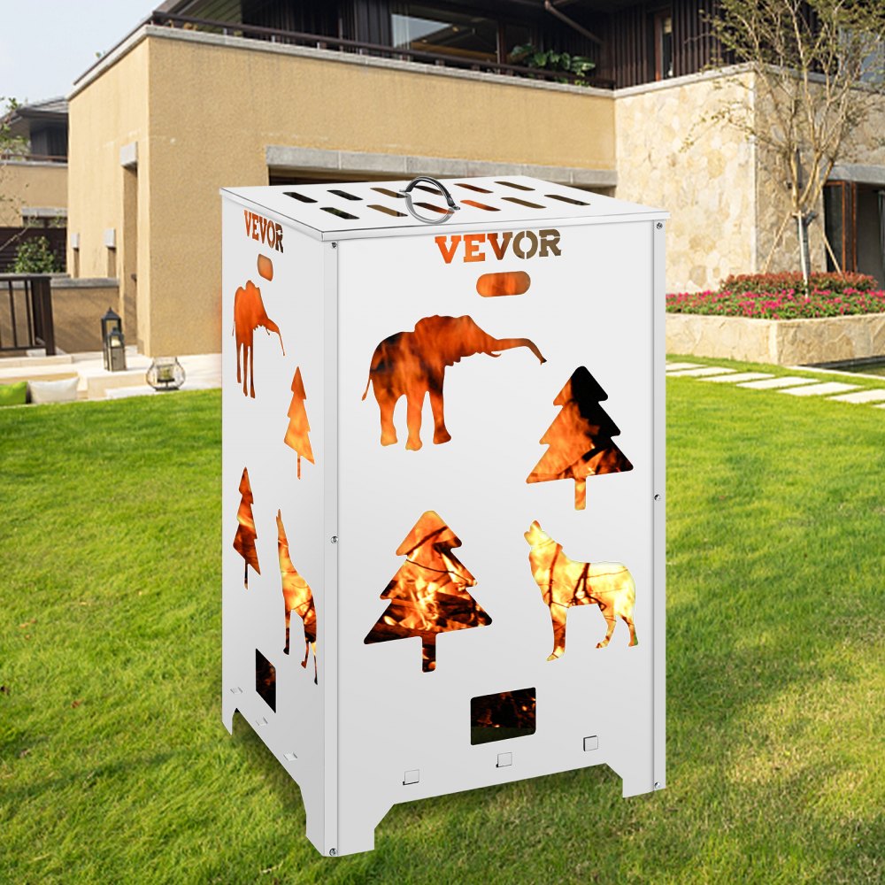 VV-FC2414SS - 14"x14"x24" Stainless Steel Burn Cage with Lid & Handles