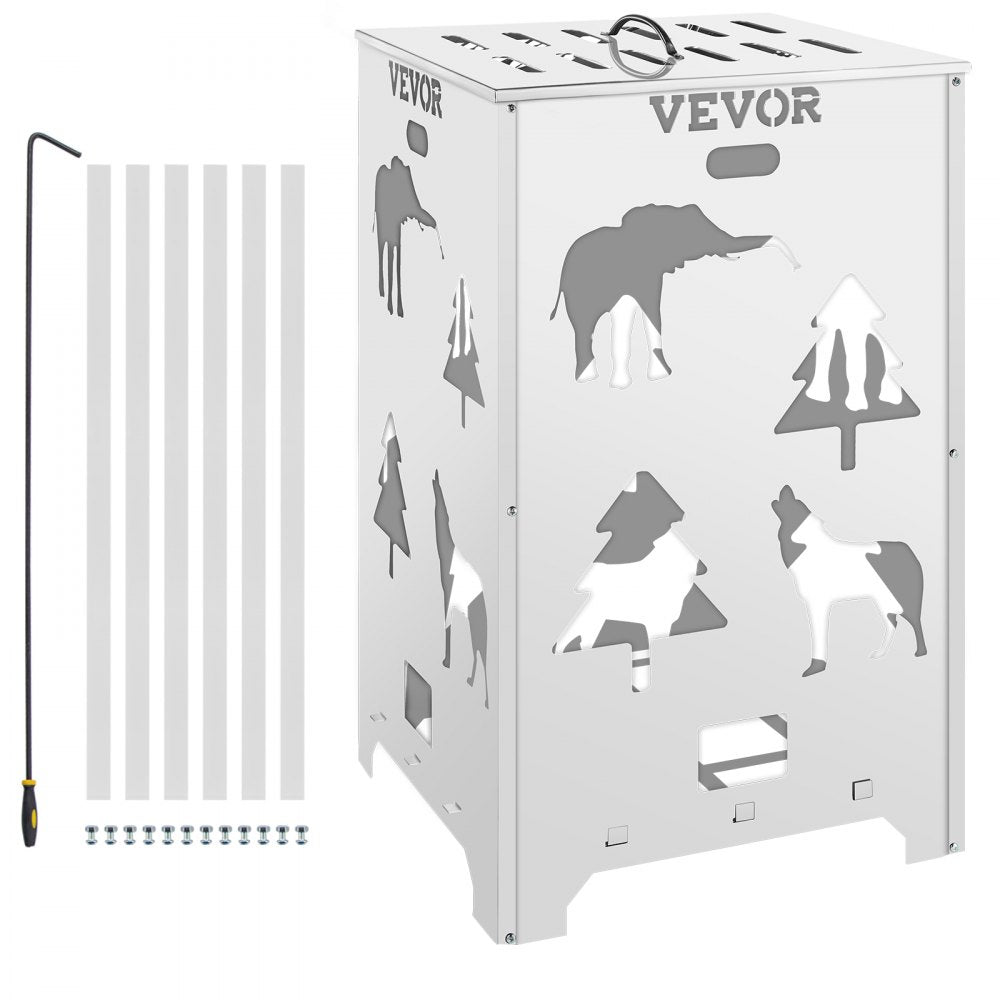 VV-FC2414SS - 14"x14"x24" Stainless Steel Burn Cage with Lid & Handles