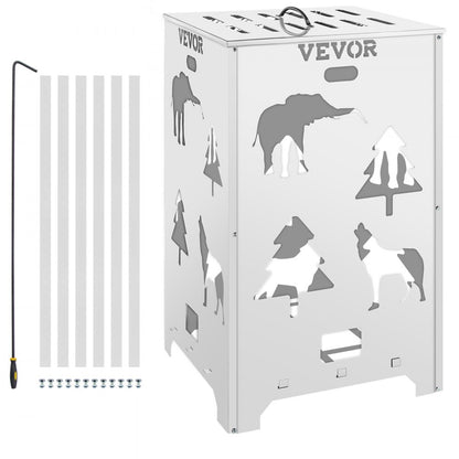 VV-FC2414SS - 14"x14"x24" Stainless Steel Burn Cage with Lid & Handles