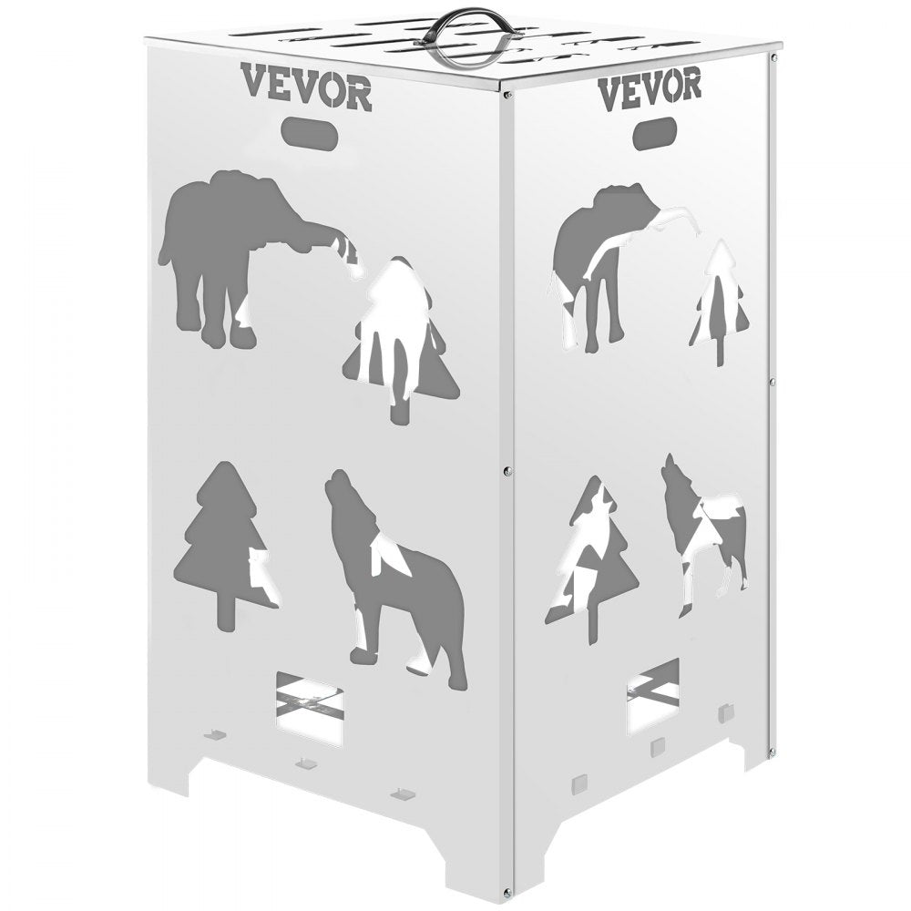 VV-FC2414SS - 14"x14"x24" Stainless Steel Burn Cage with Lid & Handles