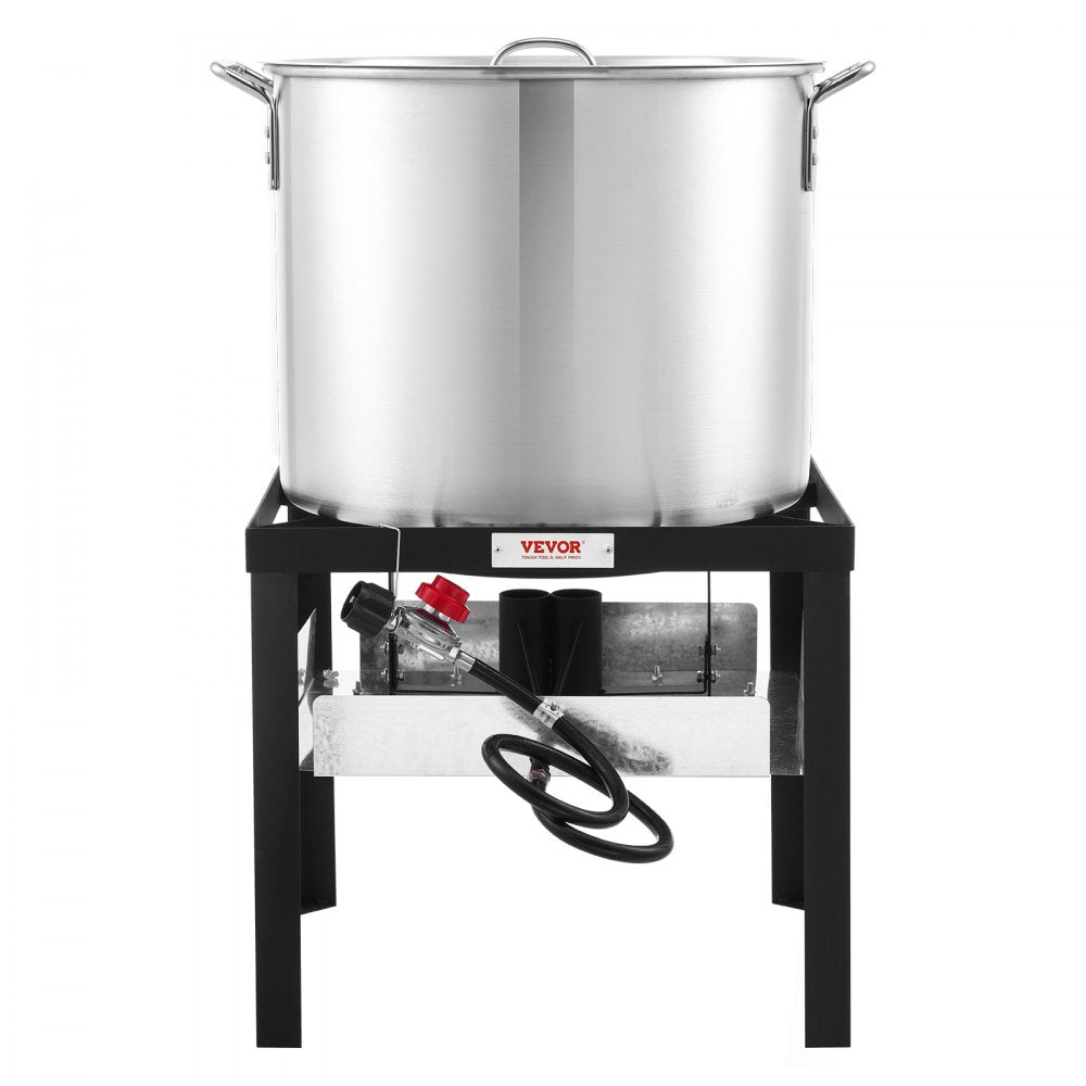 JK-80ALKIT-US - 80Qt Seafood Boil Pot & 100,000 BTU Burner Kit