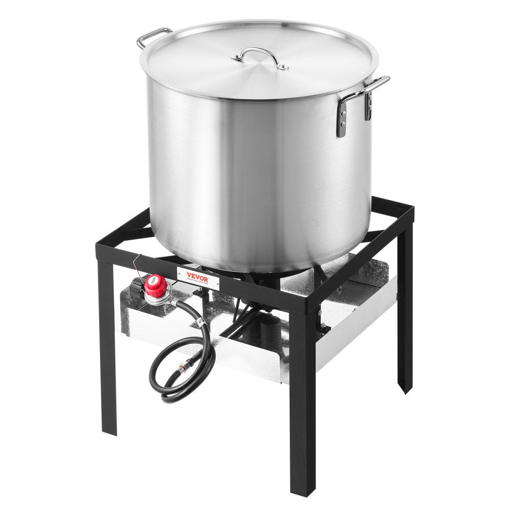 JK-80ALKIT-US - 80Qt Seafood Boil Pot & 100,000 BTU Burner Kit