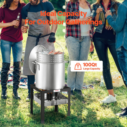 JK-100ALKIT-US - 100Qt Outdoor Crab Cooking Kit with 100,000 BTU Burner
