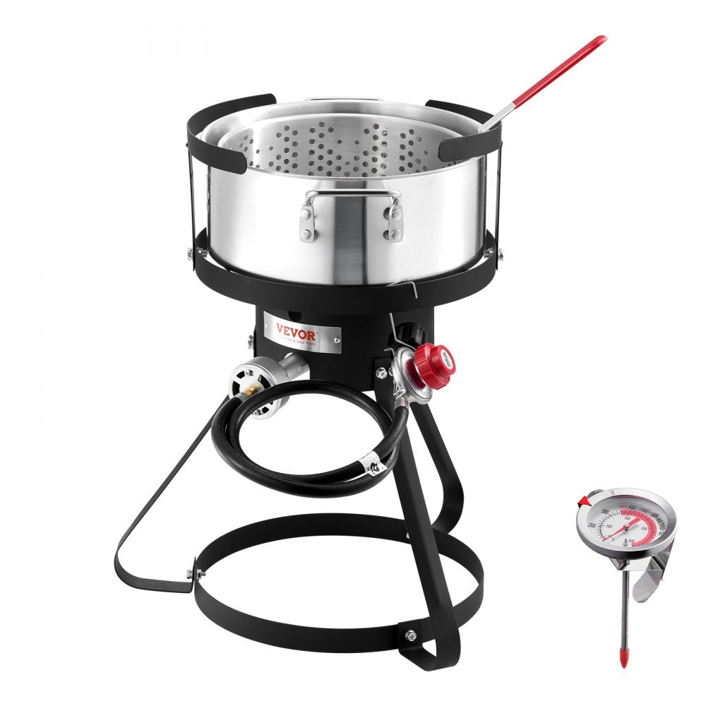 JK-FF1610-US - 10Qt Outdoor Aluminum Fryer with 54,000 BTU Burner