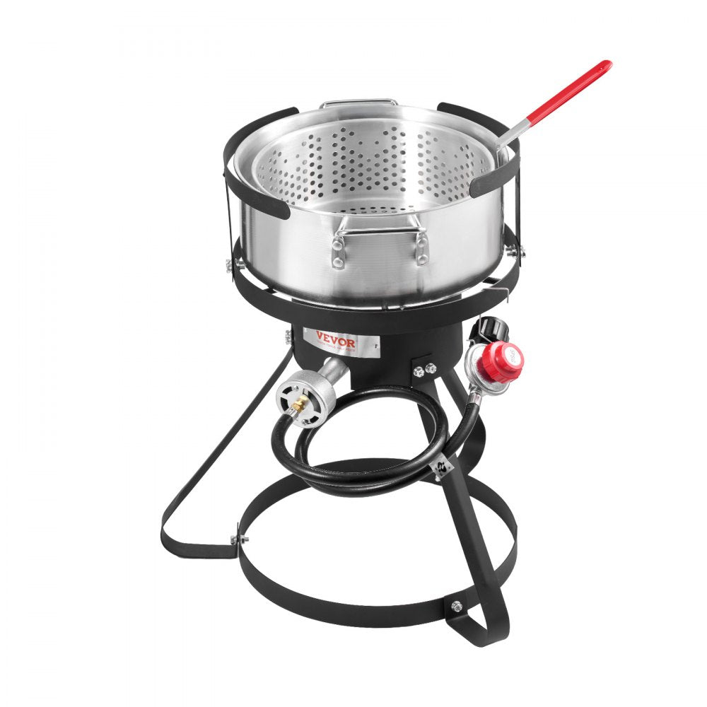 JK-FF1610-US - 10Qt Outdoor Aluminum Fryer with 54,000 BTU Burner