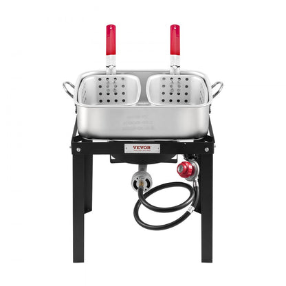 JK-AGKD1618-US Outdoor 18Qt Aluminum Fryer Kit with 58,000 BTU Burner
