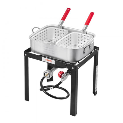 JK-AGKD1618-US Outdoor 18Qt Aluminum Fryer Kit with 58,000 BTU Burner