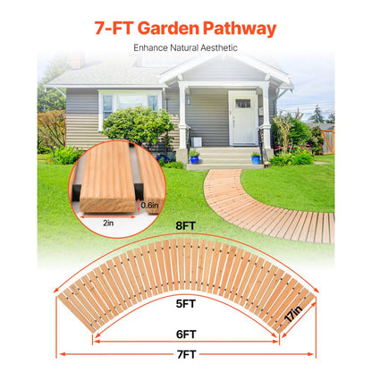 PW-C07 - Non-Slip Cedar Garden Pathway for Outdoor Stability