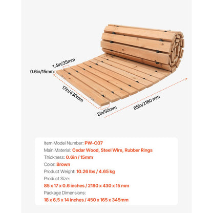 PW-C07 - Non-Slip Cedar Garden Pathway for Outdoor Stability