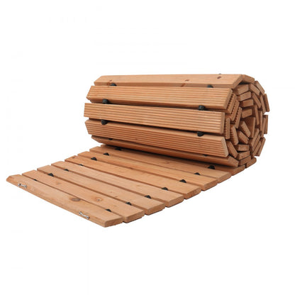 PW-S24 - 8ft Cedar Non-Slip Garden Pathway for All Outdoor Settings