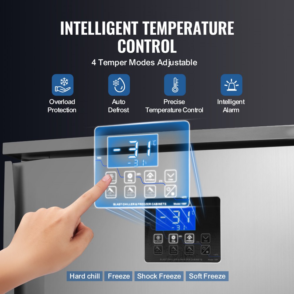DF-E5B - Rapid Freeze Blast Freezer with 5 Stainless Steel Trays
