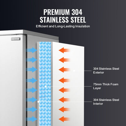 BL-E15B - 15 Tray Commercial Blast Freezer for Seafood & Gelato