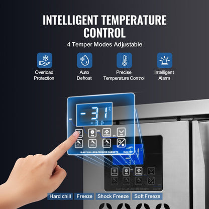 DF-E3B - 80L Commercial Blast Freezer with 3 Trays & Quick Freezing