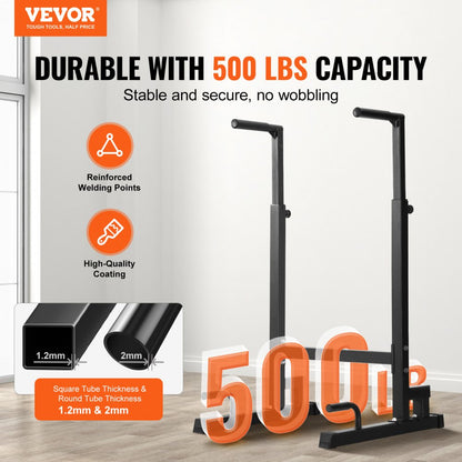 VB006 - Adjustable 24" Steel Dip Bar with Ergonomic Foam Handles