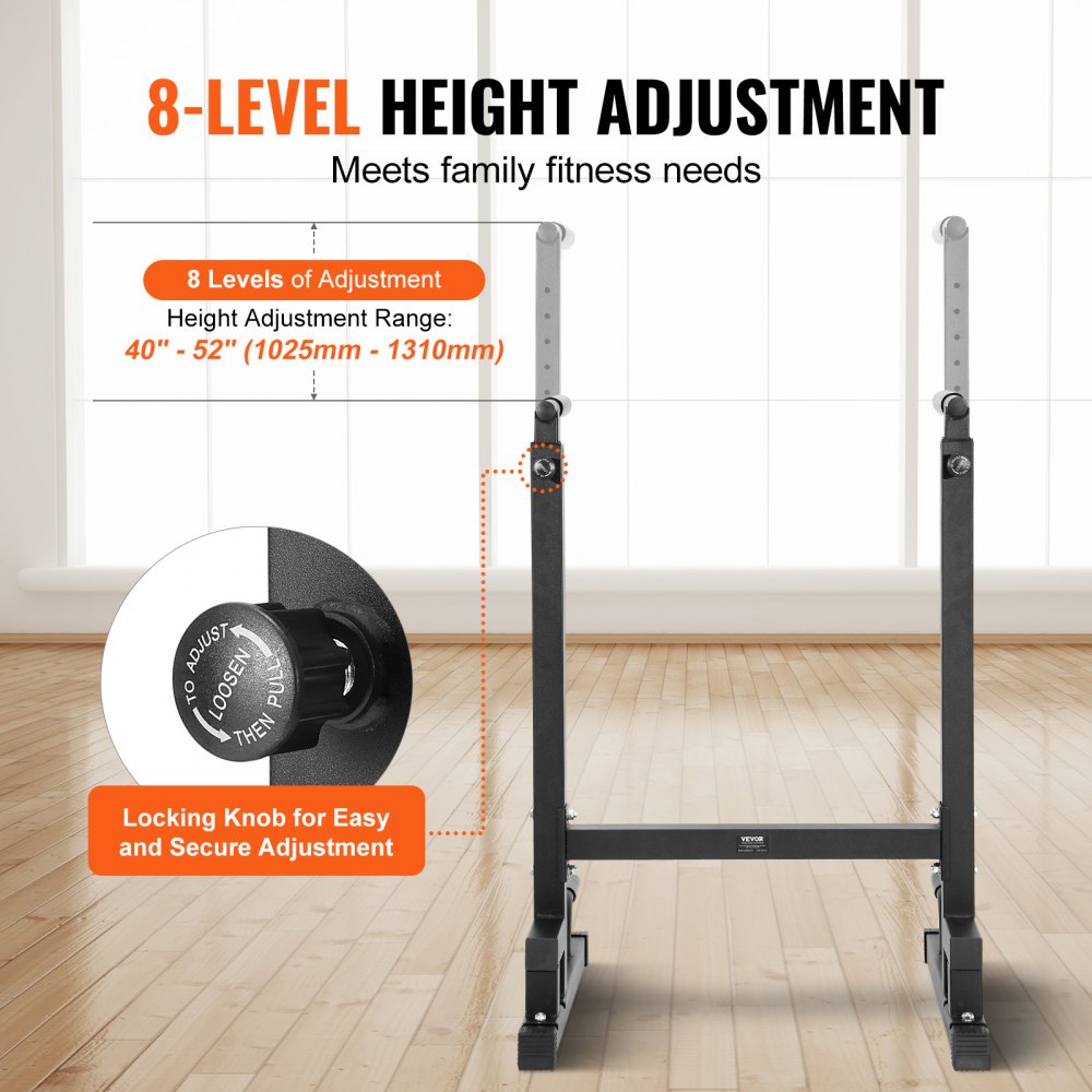VB006 - Adjustable 24" Steel Dip Bar with Ergonomic Foam Handles