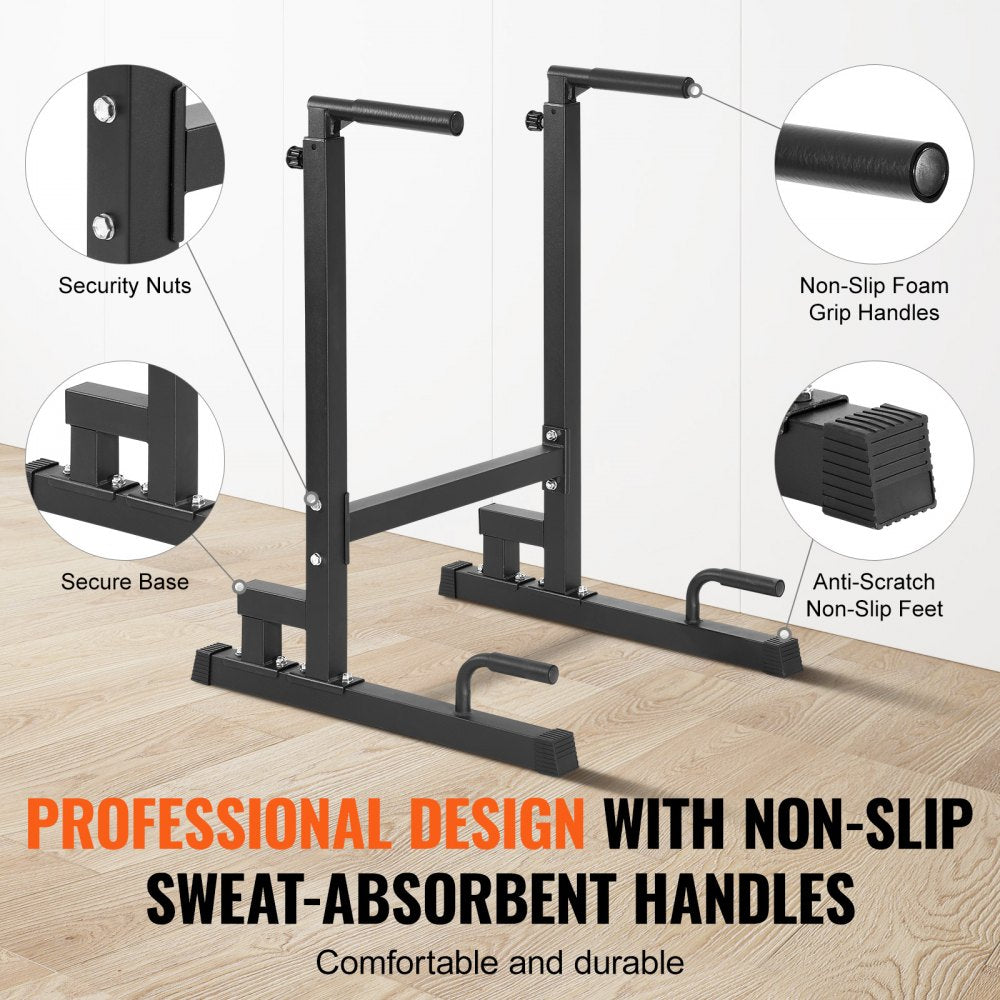 VB006 - Adjustable 24" Steel Dip Bar with Ergonomic Foam Handles