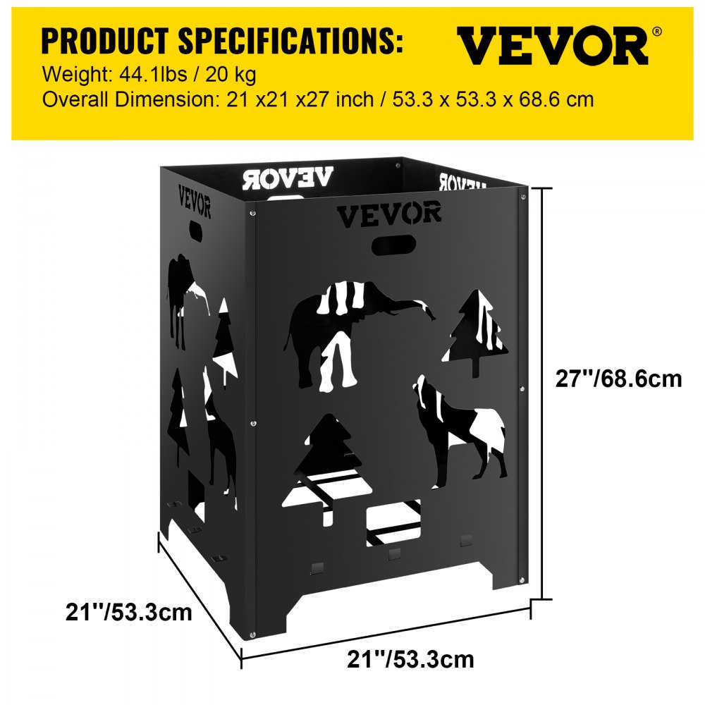 VV-FC2127S - Durable Carbon Steel Burn Cage with Smoke Control Design