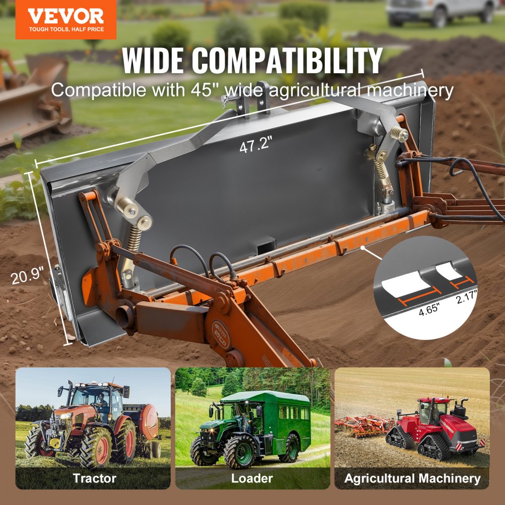 ZZ00403 - Heavy-Duty 47.2"x20.9" Skid Steer Plate for Equipment Stability