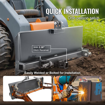 ZZ00403 - Heavy-Duty 47.2"x20.9" Skid Steer Plate for Equipment Stability