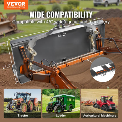 ZZ00404 - 47.2" Durable 3-Point Skid Steer Plate for Versatile Uses