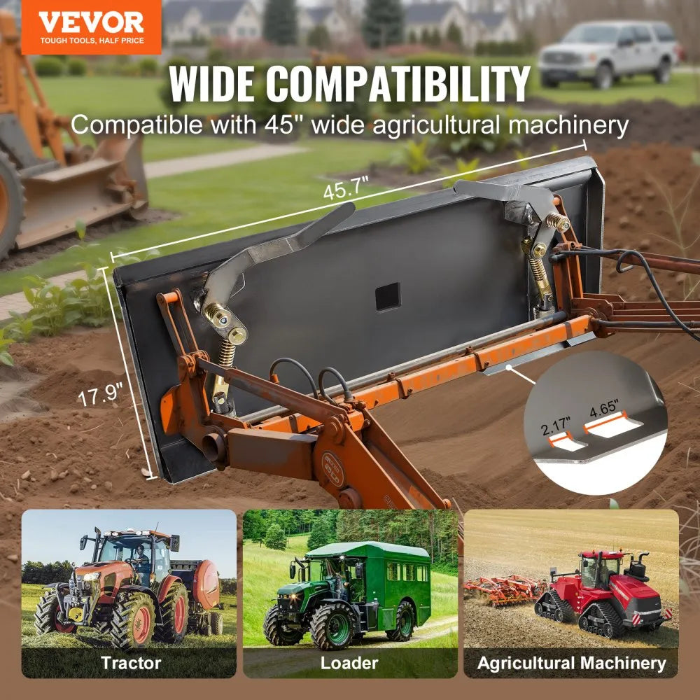 ZZ00405 - 50 Grade Steel Skid Steer Attachment Plate, 6000 lbs Load Capacity