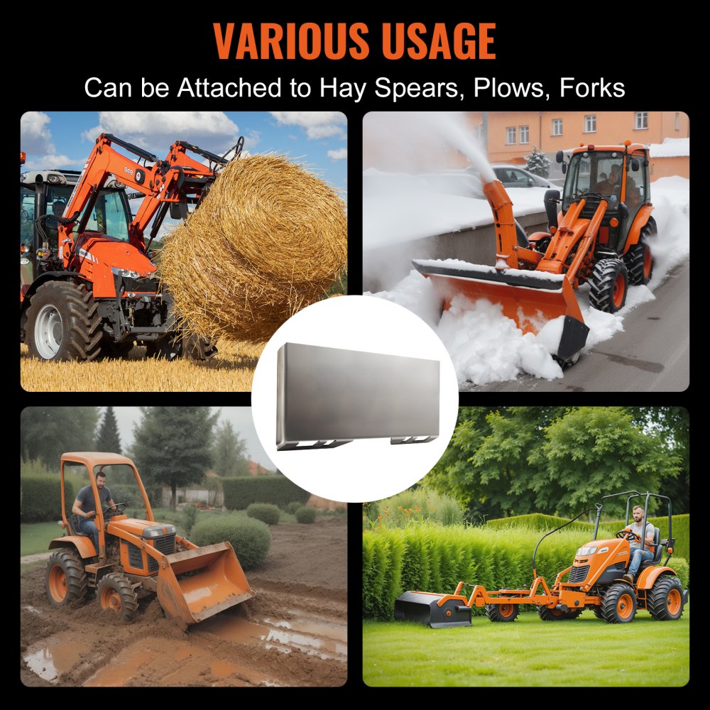 XSJ-24-N002 - Durable 46.1" Skid Steer Plate for Versatile Farm Attachments
