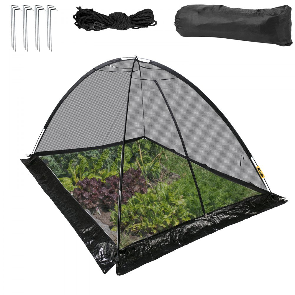 010911033688 - 10x14 ft Durable Pond Cover Dome with Zipper and Mesh Design