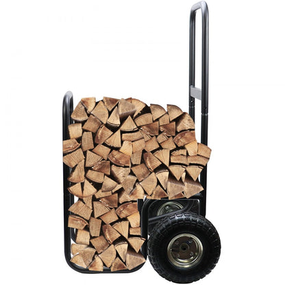 JH0209A - Heavy-Duty 21.9" Firewood Cart with Waterproof Cover