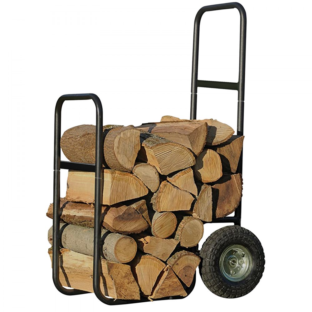 JH0209A - Heavy-Duty 21.9" Firewood Cart with Waterproof Cover
