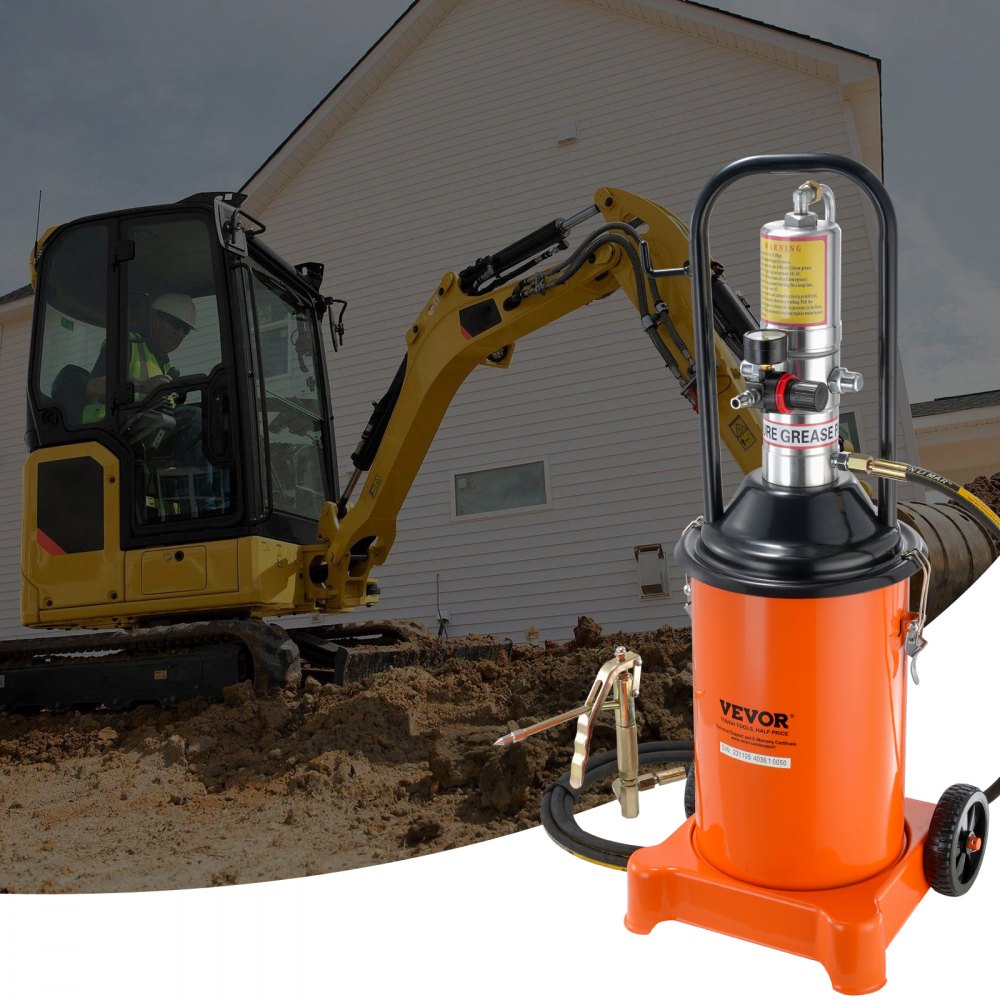FF-08B-12L - 3 Gal VEVOR Grease Pump with 13 ft Hose, 50:1 Ratio