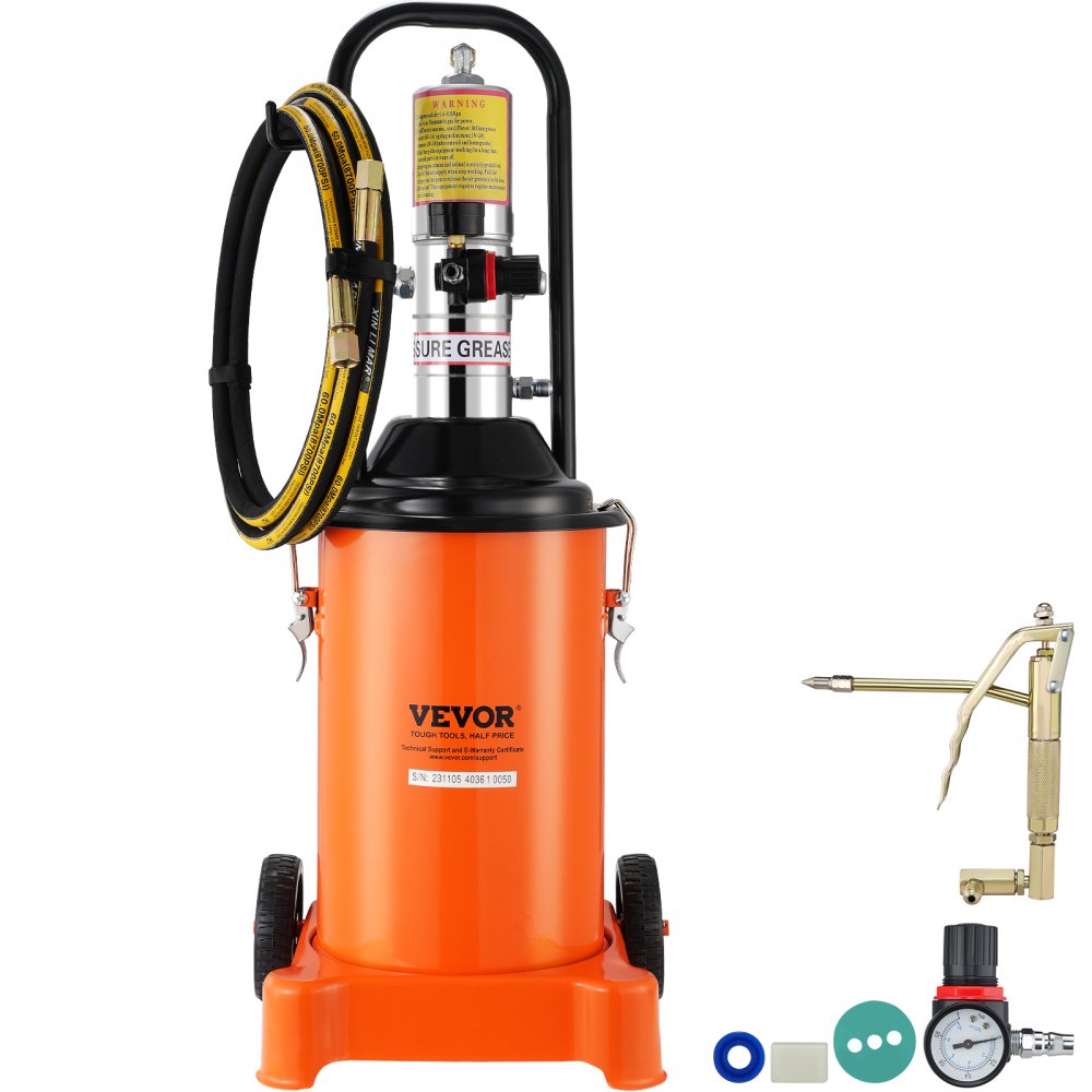 FF-08B-12L - 3 Gal VEVOR Grease Pump with 13 ft Hose, 50:1 Ratio