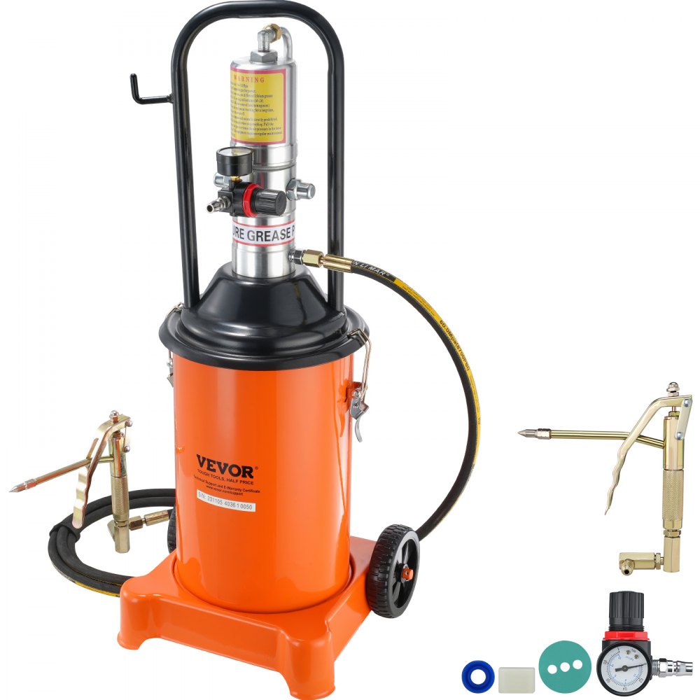 FF-08B-12L - 3 Gal VEVOR Grease Pump with 13 ft Hose, 50:1 Ratio