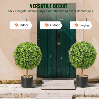SM-J-040 - 40.6cm Artificial Boxwood Ball with Decorative Butterflies
