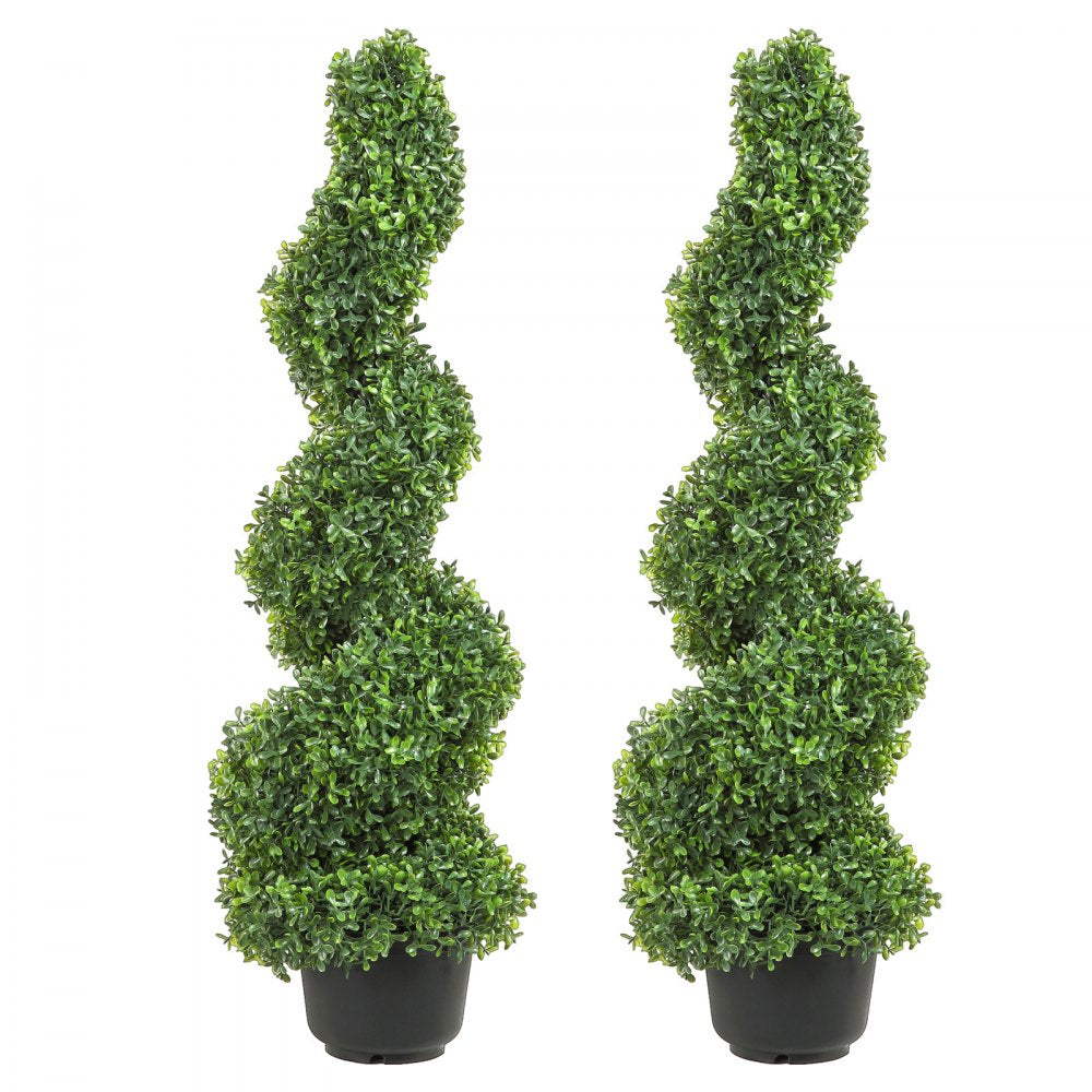 SM-M-090 - Lush 5-Layer Spiral Boxwood Topiary for Indoor/Outdoor Use