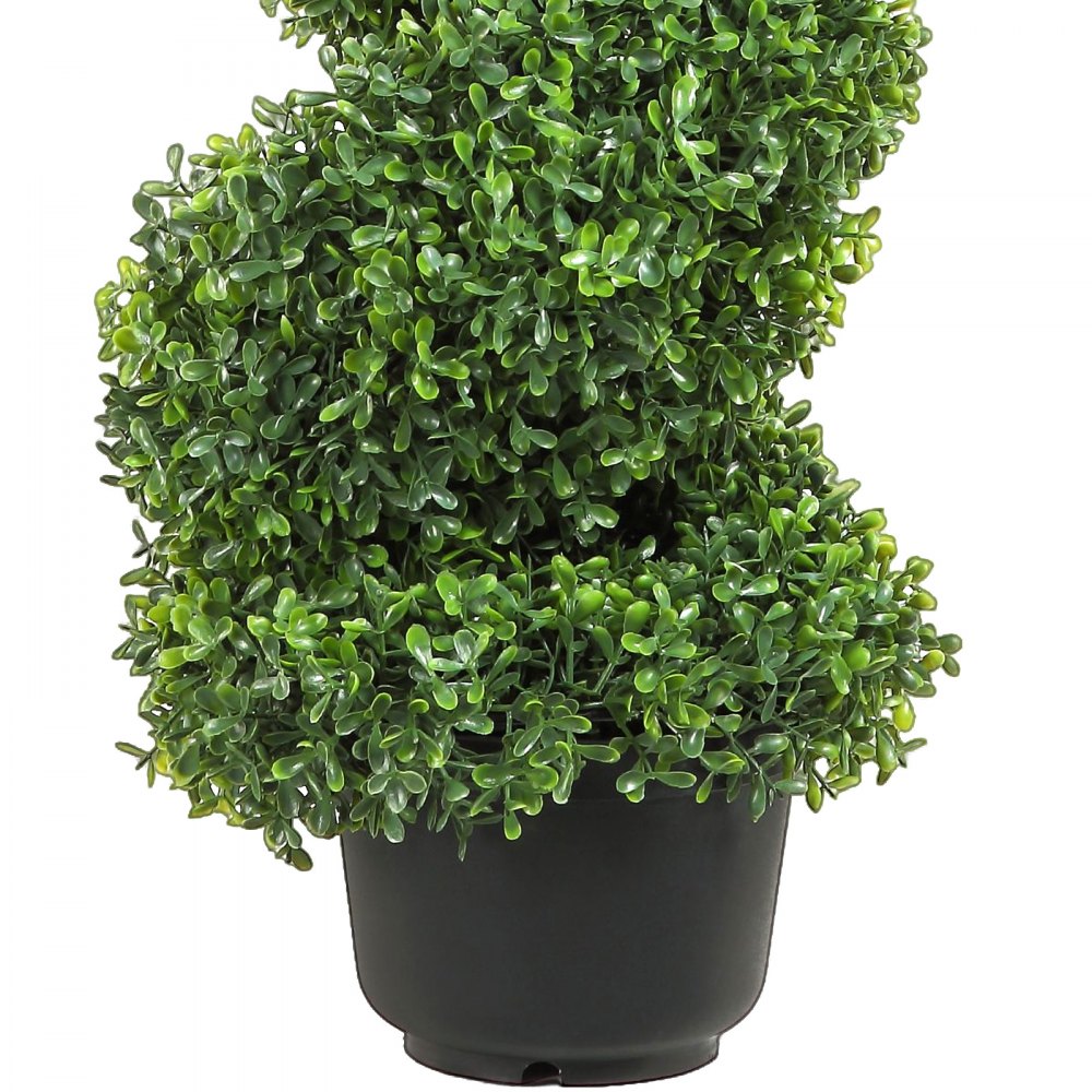 SM-M-090 - Lush 5-Layer Spiral Boxwood Topiary for Indoor/Outdoor Use