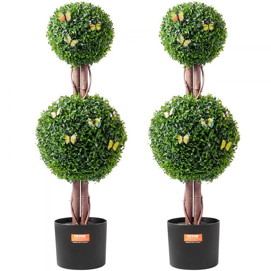 SM-QS-90 - 3' Faux Boxwood Topiary Tree, Maintenance-Free and UV Resistant