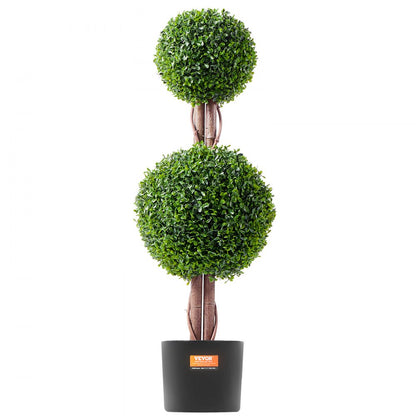 SM-QS-90 - 3' Faux Boxwood Topiary Tree, Maintenance-Free and UV Resistant