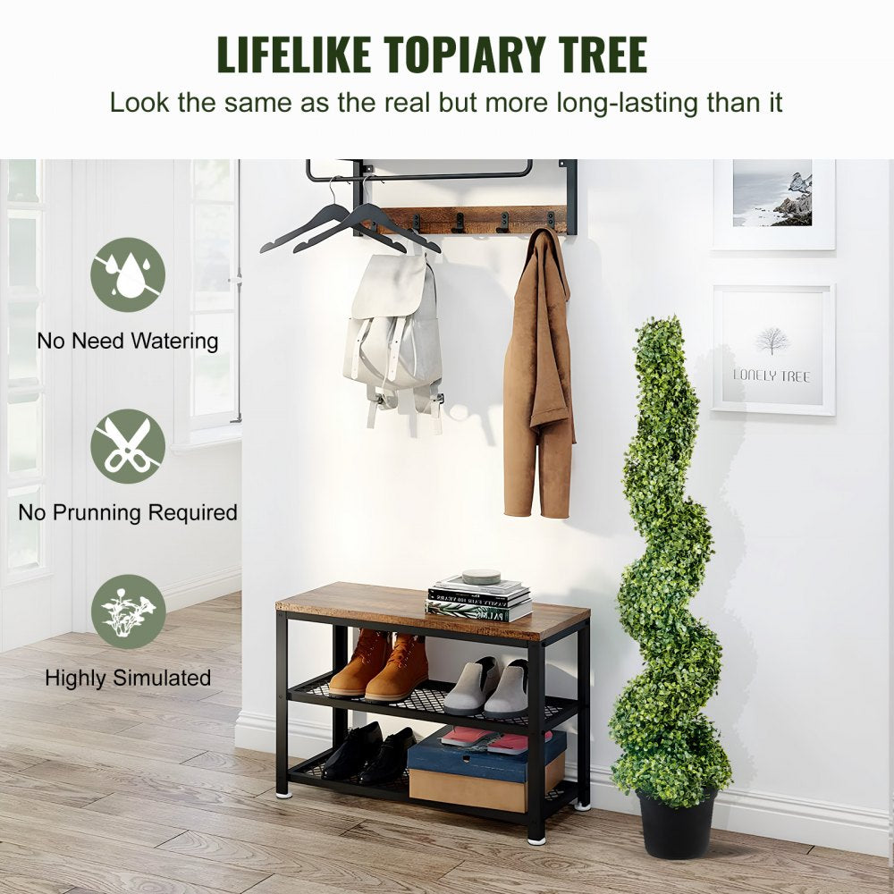 SM-M-120 - Lifelike Spiral Topiary Plant with Sturdy UV-Resistant Design