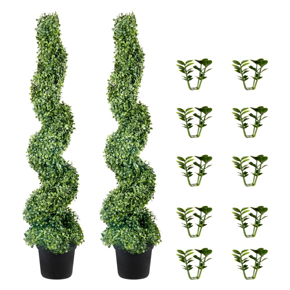 SM-M-120 - Lifelike Spiral Topiary Plant with Sturdy UV-Resistant Design