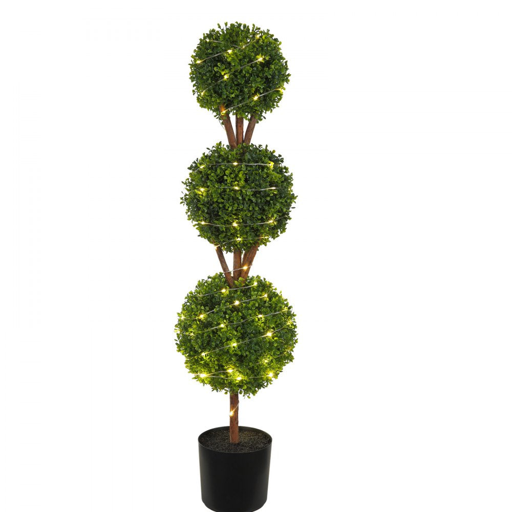 SM-M-120-01 - 48" Faux Boxwood Topiaries, No Maintenance, Lush Greenery (2 Pack)
