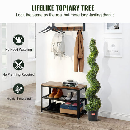 SM-LS-150 - 5' UV-Resistant Artificial Boxwood Tree for Indoor/Outdoor Use