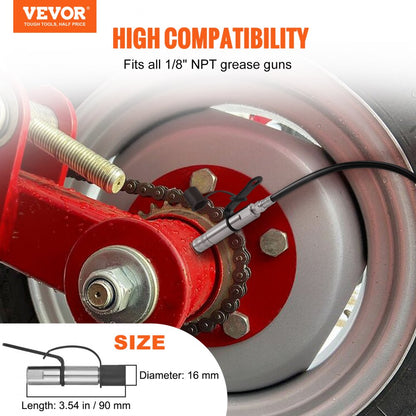 TH-46-7 VEVOR 10,000 PSI Grease Gun Coupler with Quick-Release Lock