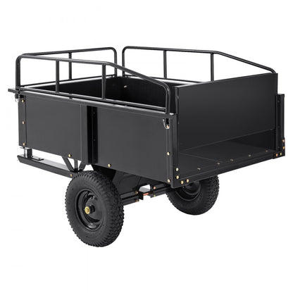 BTC002C - 750 lb Capacity Steel Dump Cart for Easy Yard Hauling
