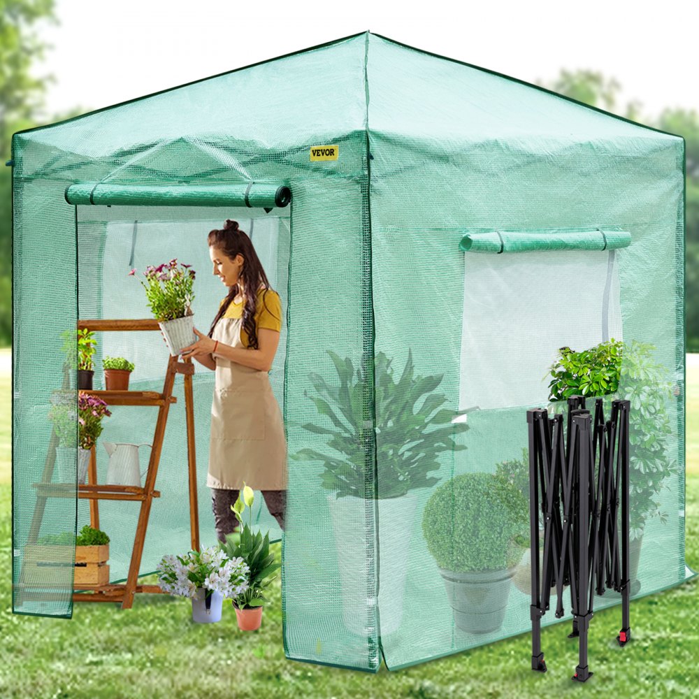 VV-PWG-P0806 - 8' x 6' Portable Greenhouse with Ventilation and Storage Bag