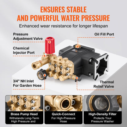 QXB-4 Powerful Triplex Plunger Pressure Washer Pump for Efficient Cleaning
