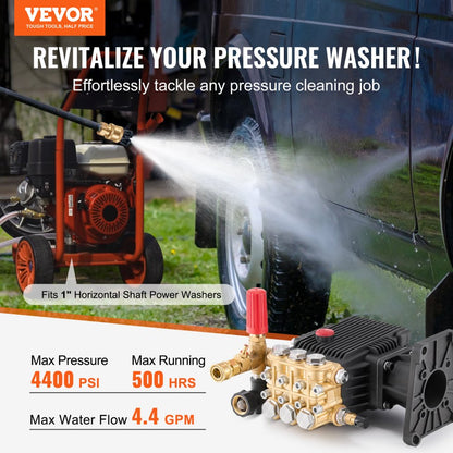 QXB-6 - Upgraded 4400 PSI Pressure Washer Pump for Efficient Cleaning