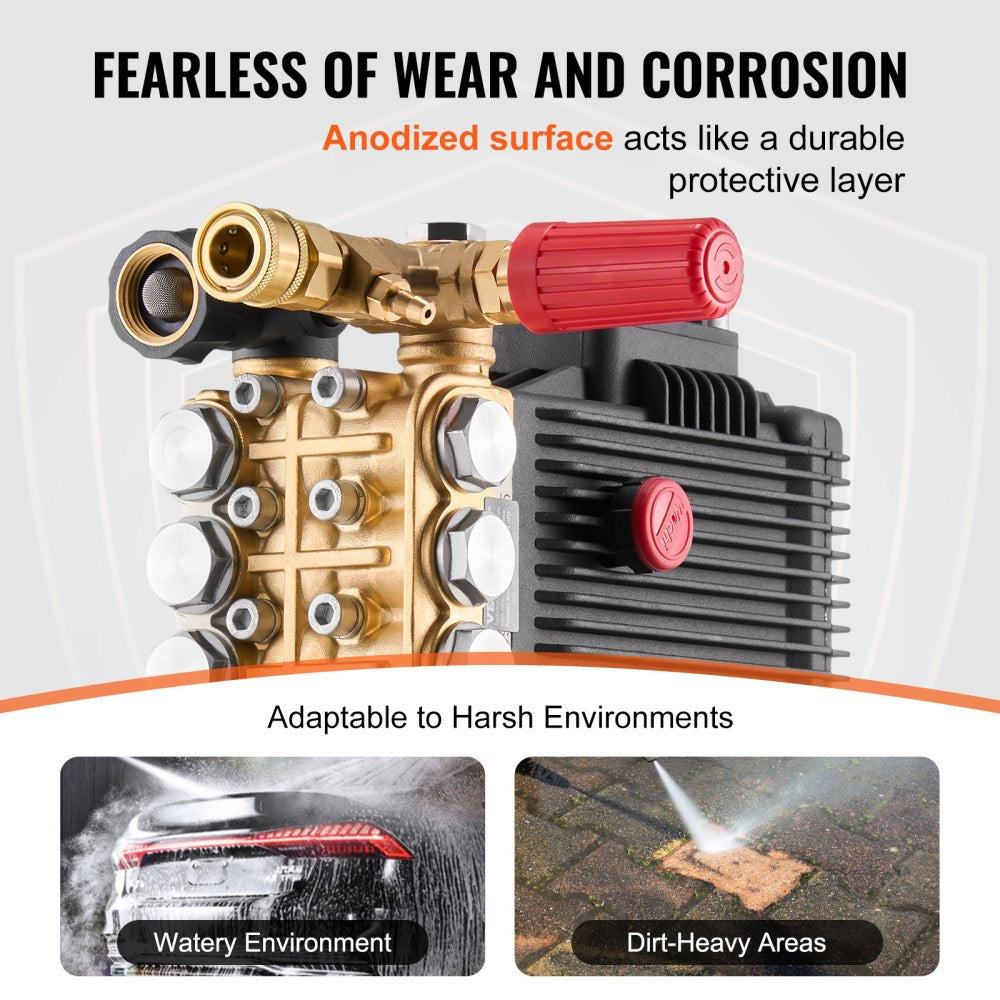 QXB-6 - Upgraded 4400 PSI Pressure Washer Pump for Efficient Cleaning