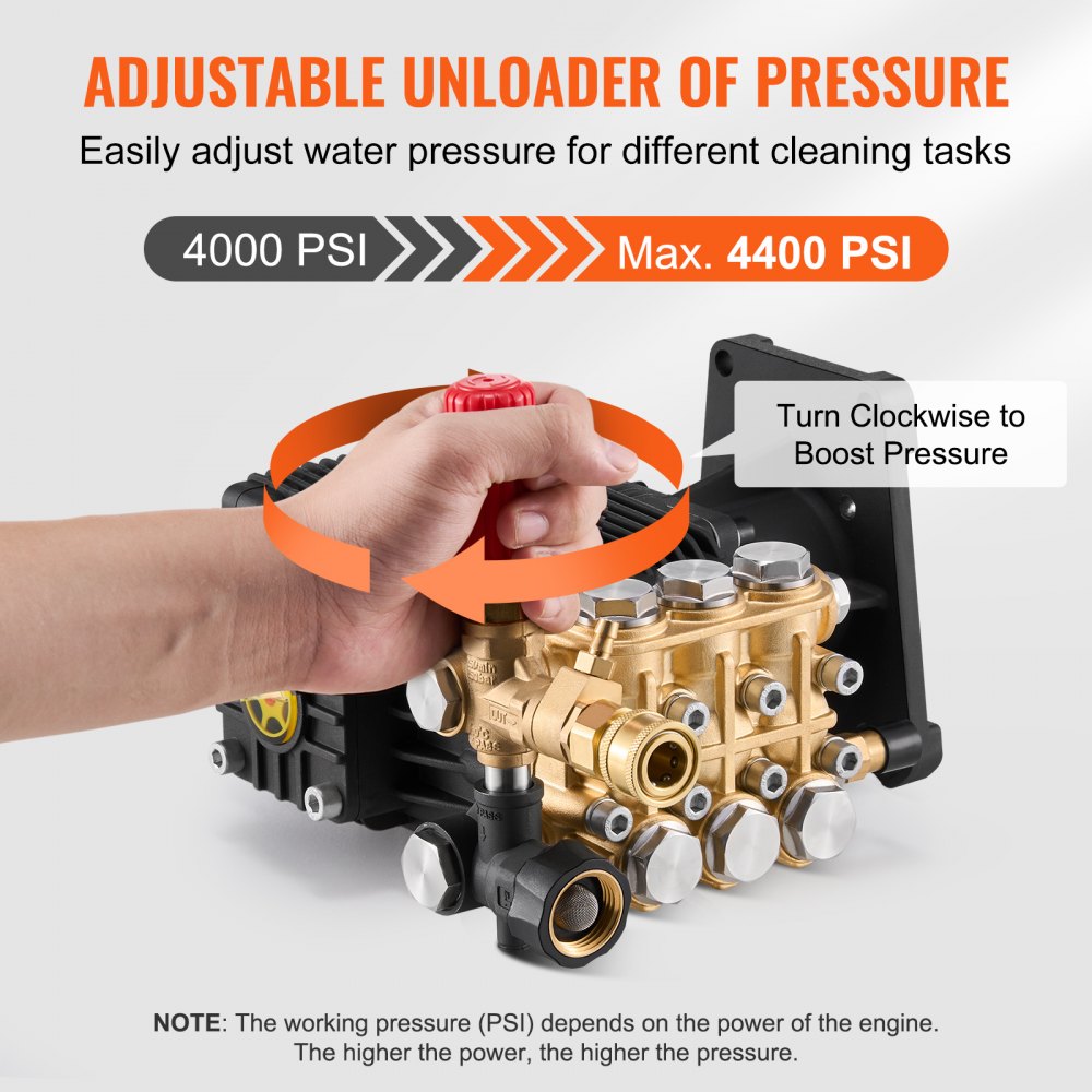 QXB-6 - Upgraded 4400 PSI Pressure Washer Pump for Efficient Cleaning